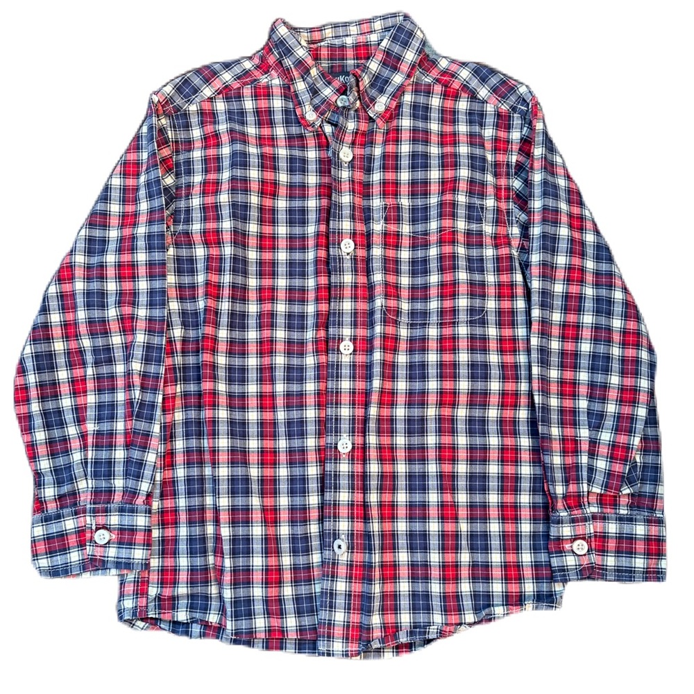 Oshkosh Boys Plaid Button Down Shirt - Size 6